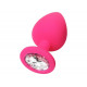 Plug anal de silicona con joya
